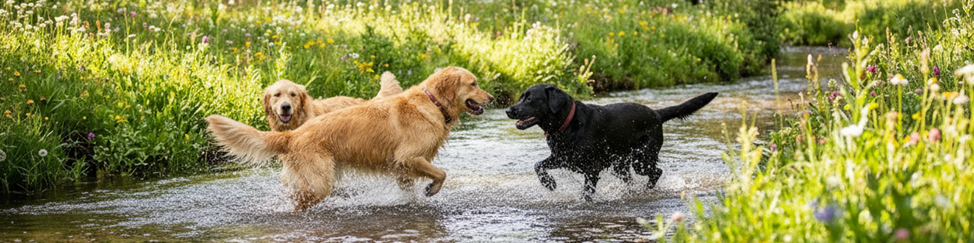 Dogs playing